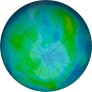 Antarctic ozone map for 2024-02-28
